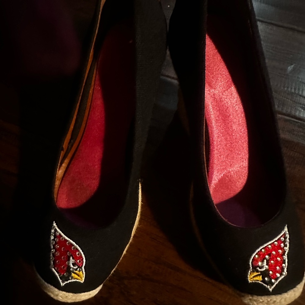 Arizona cardinals rhinestone heels NEW GORGEOUS!! Size 36 1/2